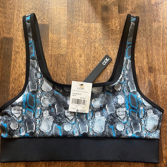 NWT COR Alligator Print in Blue and Black love it Wide Band on Bottom Size S - Picture 1 of 3